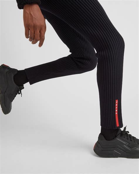 prada black leggings|Black Wool Leggings .